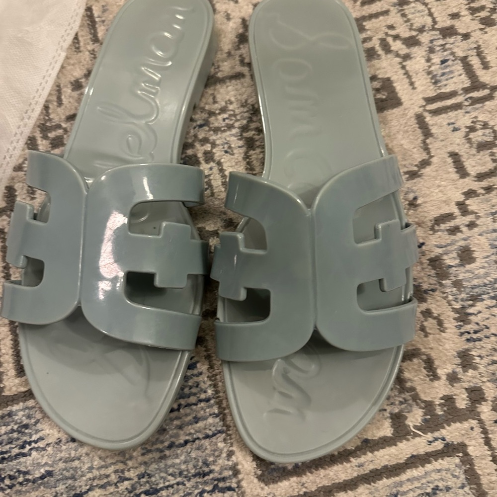 Sam Edelman  Bay Jelly Tide Blue Slide Sandals size 8